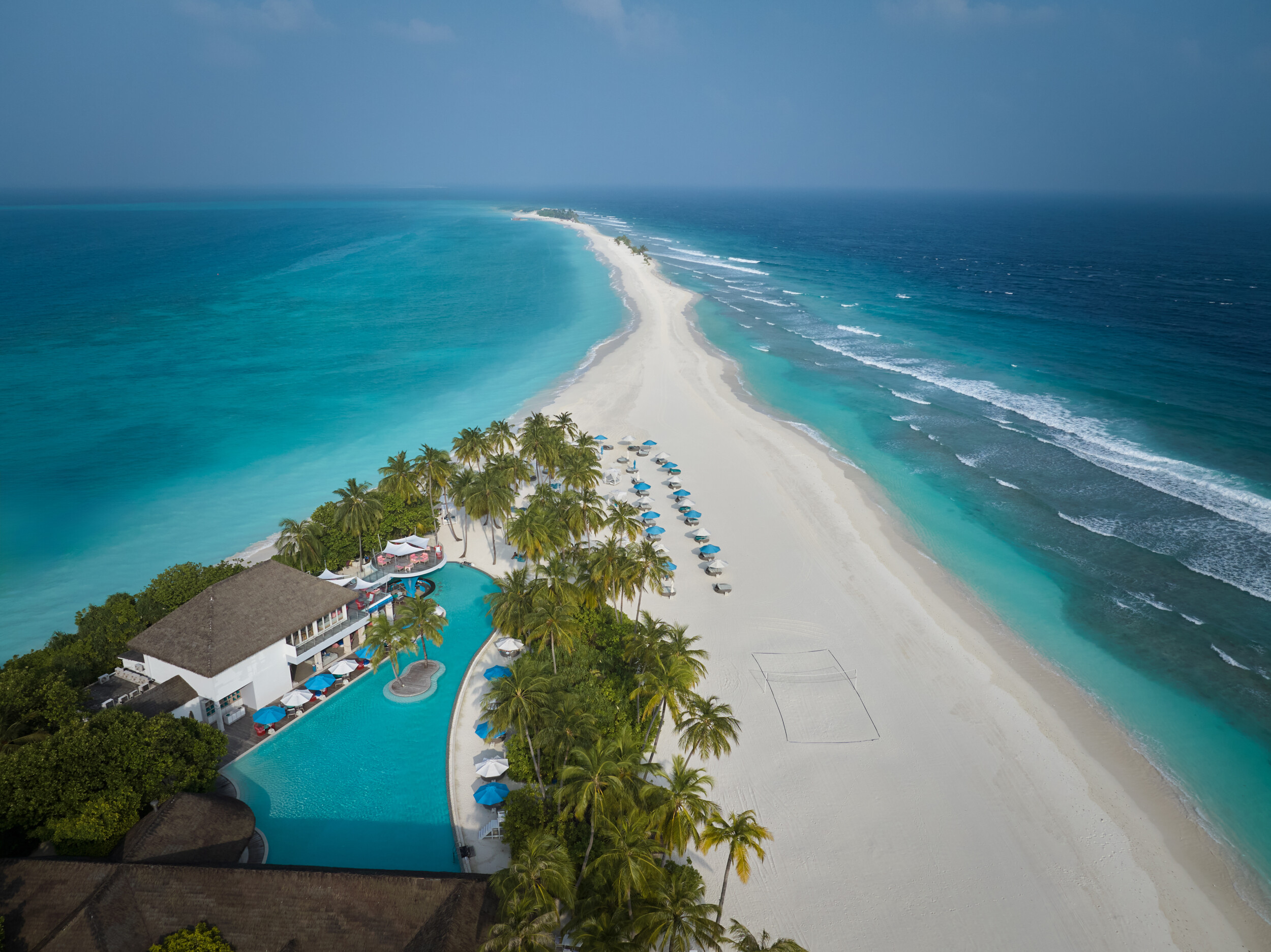 Seaside Finolhu_Main Pool & Sandbank Shot